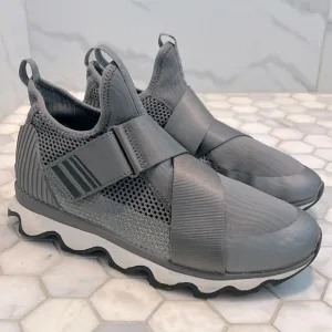 Sorel Kinetic Gray &amp; White Impact Trainers Sneakers Shoes Women’s Size 9.5