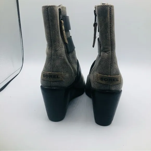 Sorel Wom“Boot Belted Straps Ankle Zipper 5.5