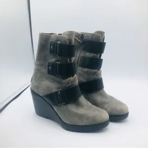 Sorel Wom“Boot Belted Straps Ankle Zipper 5.5