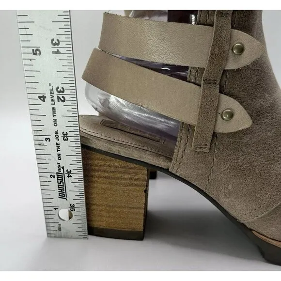 Sorel Women’s Addington Ankle Open Strap Chunky Heel Booties Size 8.5