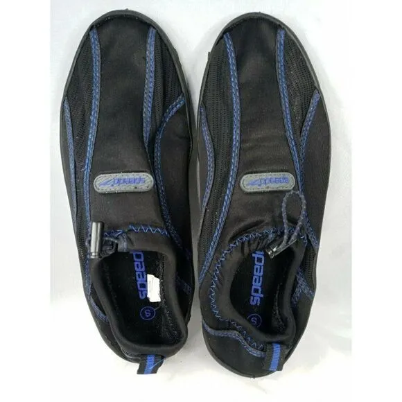 Speedo Water Shoes - Men’s Size S Great Preowned Condition Black And Blue
