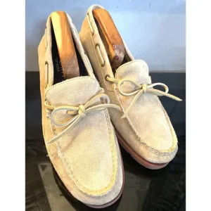 Sperry Top Sider Boat Shoes Suede Cream Men’s Shoes Size 12 Medium.