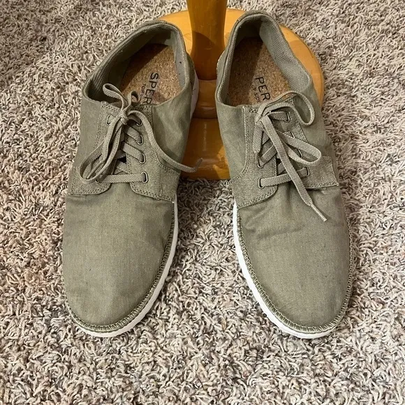 Sperry Top Sider Tan Men’s Lace Up Shoes Sz 13 EUC