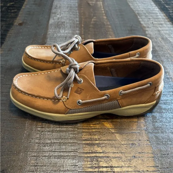 Sperry Top Siders Men’s Shoes Size 9 Camel Color Good Used Condition
