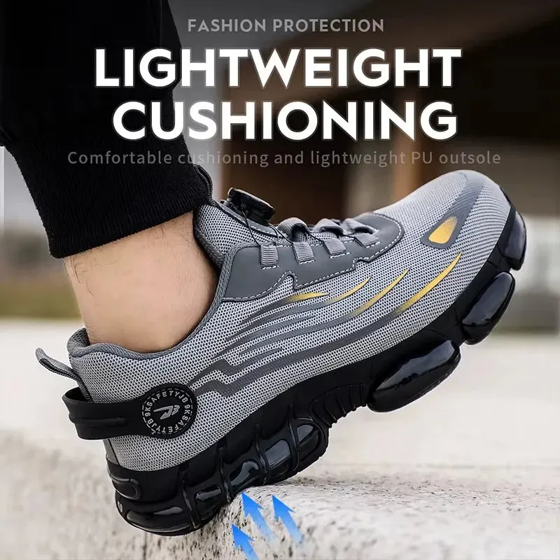 Sport Safety Shoes – Steel Toe, Puncture-Proof, Lightweight And Rotating Button