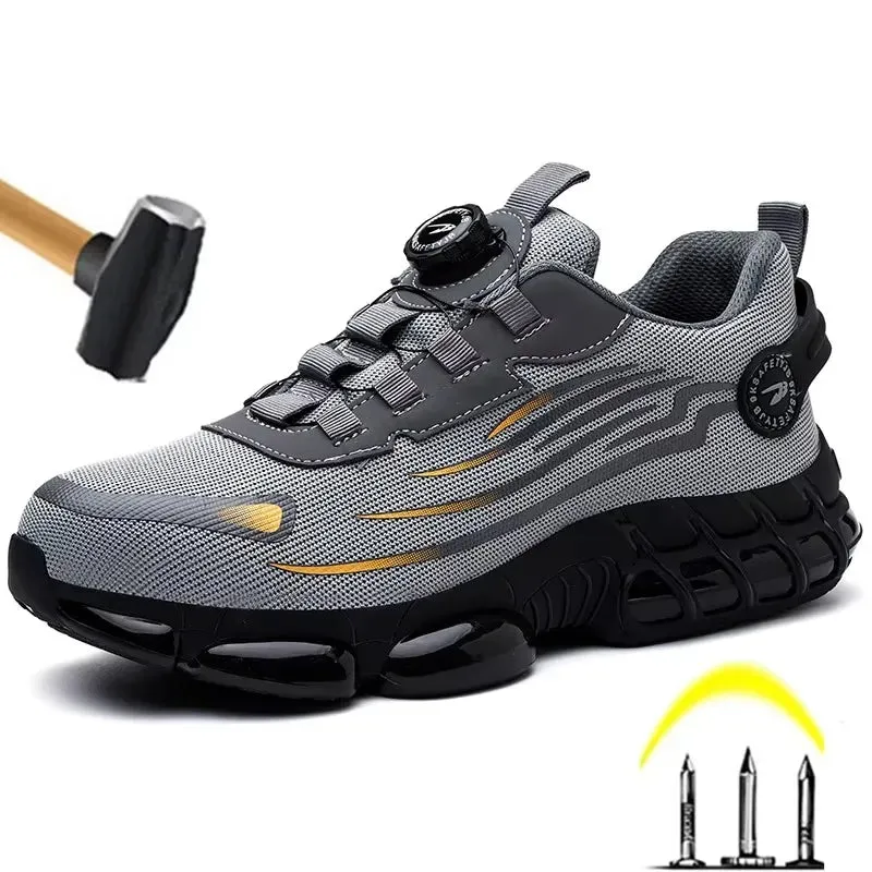 Sport Safety Shoes – Steel Toe, Puncture-Proof, Lightweight And Rotating Button