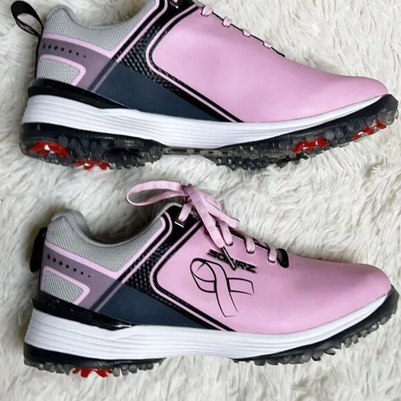 SQAIRZ Women's Golf Shoe Speed PNK, ‘Real Men Wear Pink “FREEDOM™ PNK Sneakers 9