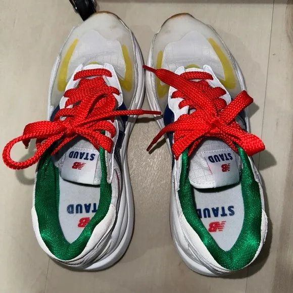 Staud x New Balance 57/40 sneakers unisex lace up shoes green blue red orange