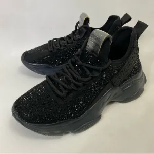 STEVE MADDEN Maxima Rhinestone Black Trainers Sneakers Women’s Shoes 6 M Low Top