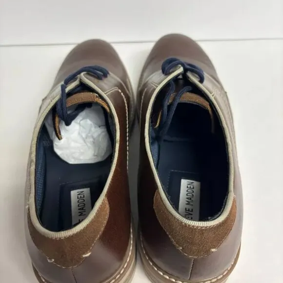 Steve Madden Men’s Costa Oxford Shoes Cognac, Size 11 M