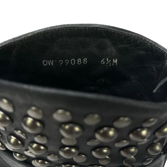 Stuart Weitzman City Slicker Studded Western Leather Ankle Boots Womens Size 6.5
