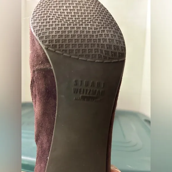 Stuart Weitzman Elegant Brown Suede Women's Heels Size 8.5 NWOT
