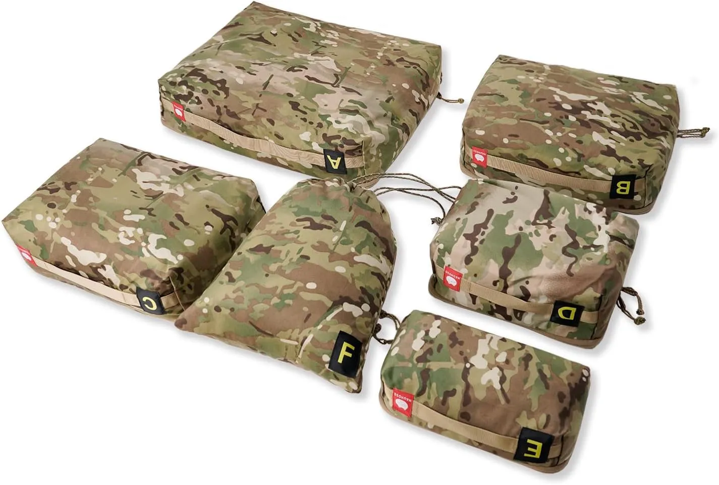 Tactical Packing Cubes 6-PACKS,Ykk Zipper,Military Standard