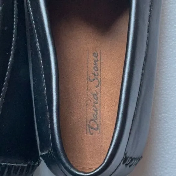 Take 50% OFF- David Stone Men’s Black Leather Shoes, Size-9.5