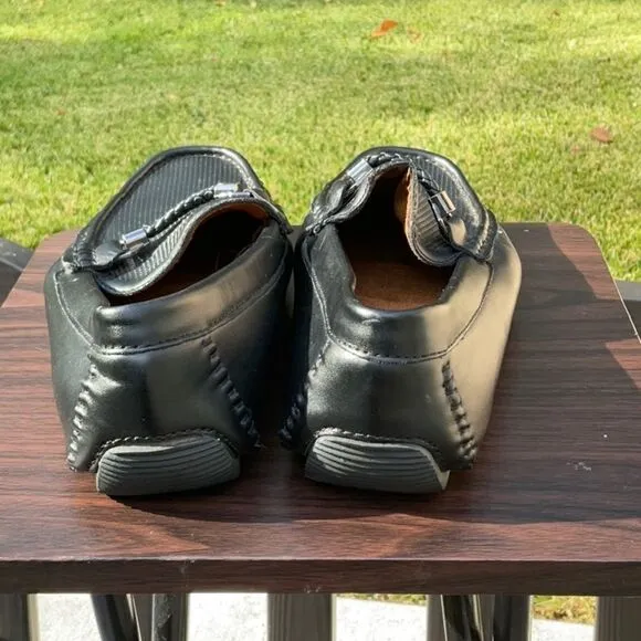 Take 50% OFF- David Stone Men’s Black Leather Shoes, Size-9.5