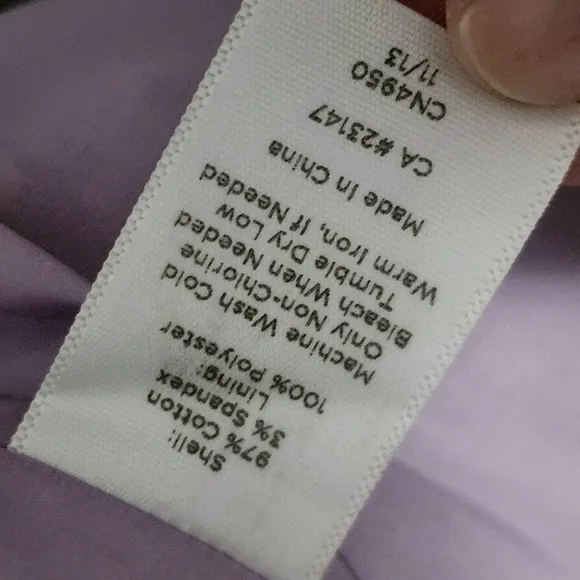 Talbots lavender neon watercolor floral canvas cotton a-line skirt size 8