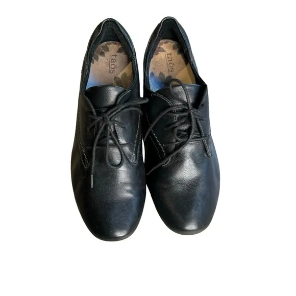 Taos Cobbler Shoes Black Leather Women’s 10 Lace Up