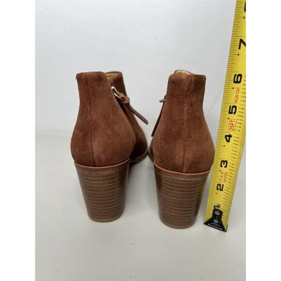 Ted Baker London Hiara Leather Brown Bootie Shoes Size 37.5/7