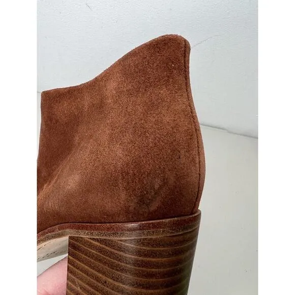 Ted Baker London Hiara Leather Brown Bootie Shoes Size 37.5/7