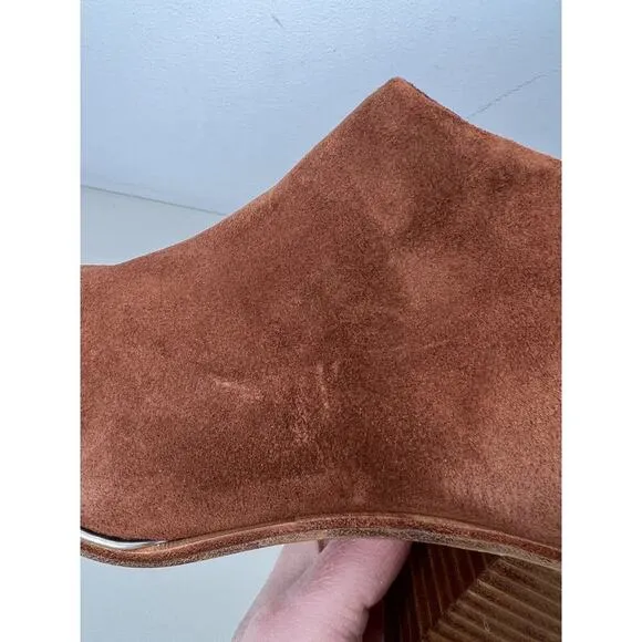 Ted Baker London Hiara Leather Brown Bootie Shoes Size 37.5/7