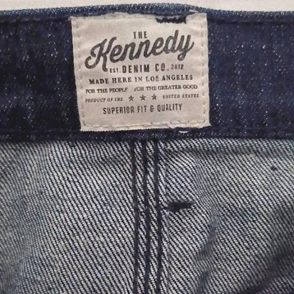 𝅺THE KENNEDY DENIM CO. Blue Jeans, 36W, 30L Unisex
