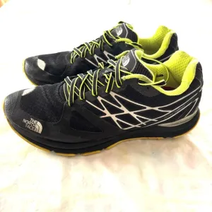 The North Face Ultra Cardiac Trail Volt Running Sneaker Black Silver SZ 8.5 Worn