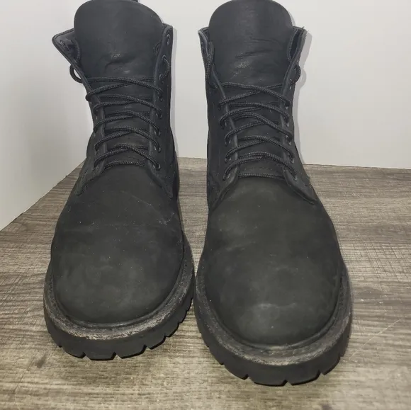 Thursday Boots StormKing Captain Black Matte Leather Mens 11.5 Lace Up