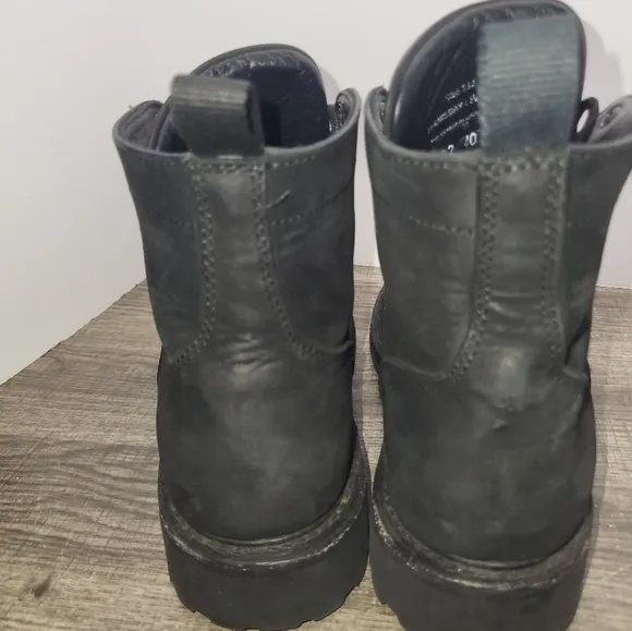 Thursday Boots StormKing Captain Black Matte Leather Mens 11.5 Lace Up