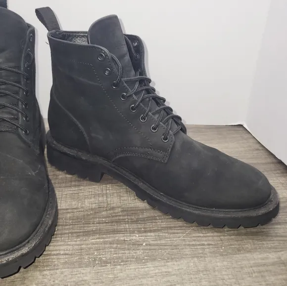 Thursday Boots StormKing Captain Black Matte Leather Mens 11.5 Lace Up