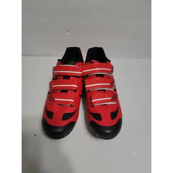 Tiebao Road Cycling Ciclismo Shoes Lock Pedal Cleated Durable RED US 10/EU 43