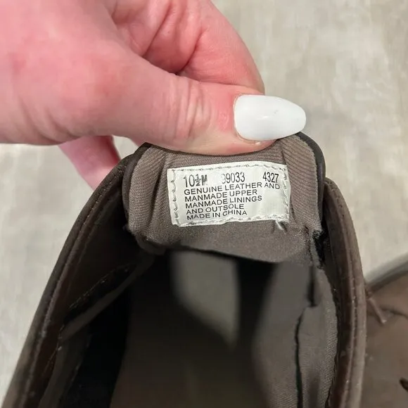 Timberland Brown Lace Up Leather Lace Up Oxford Boot Men’s Shoe Size 10.5
