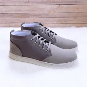 Timberland Men’s Groveton Leather &amp; Fabric Grey Chukka