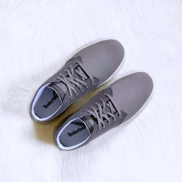 Timberland Men’s Groveton Leather &amp; Fabric Grey Chukka