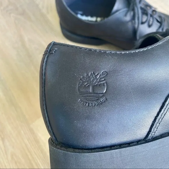Timberland Ortholite Black Leather Formal Dress Shoes Low