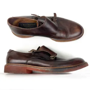To Boot Adam Derrick Brown Double Monk Strap Shoes 10.5
