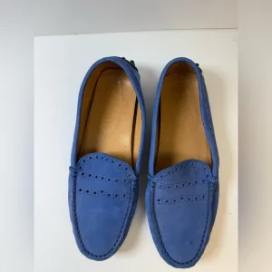 TOD’s Blue Suede Women’s Driving Loafer Shoes EU size 36.5 US size 6.5