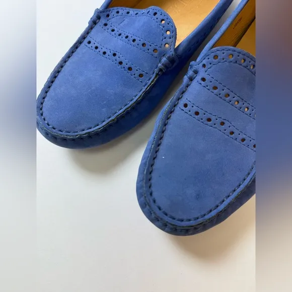 TOD’s Blue Suede Women’s Driving Loafer Shoes EU size 36.5 US size 6.5