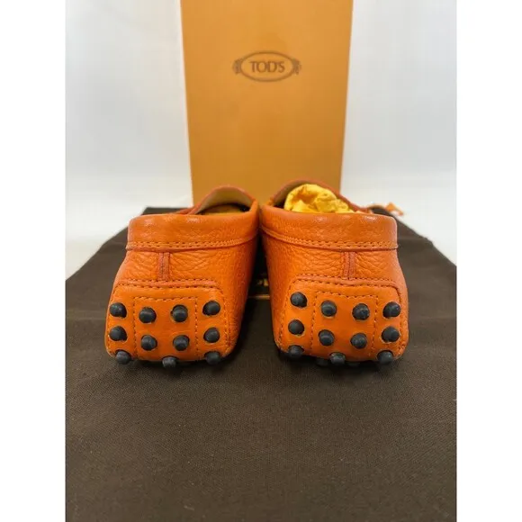 TOD’S Gommini Mocassino Orange Size 35.5 Women’s Box &amp; Dust Bag