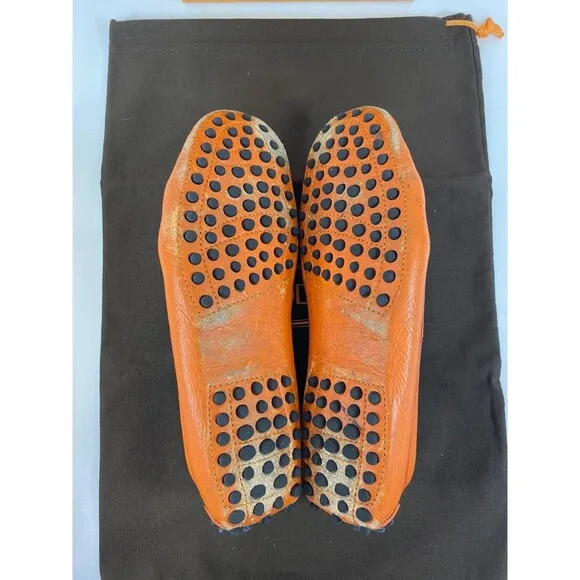 TOD’S Gommini Mocassino Orange Size 35.5 Women’s Box &amp; Dust Bag