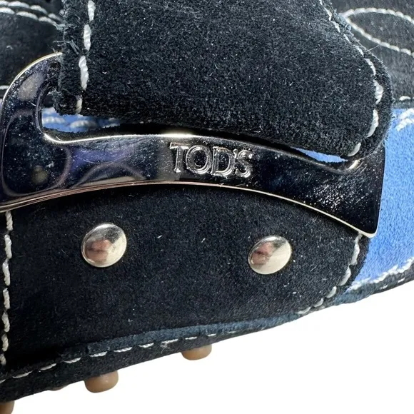 Tod’s Women’s  Blue Suede Sneaker Shoes. Size 38 1/2