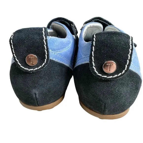 Tod’s Women’s  Blue Suede Sneaker Shoes. Size 38 1/2