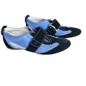 Tod’s Women’s  Blue Suede Sneaker Shoes. Size 38 1/2