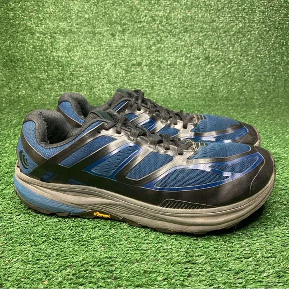 Topo Athletic Ultraventure Men's 12.5 Navy Blue Black Trail Running Vibram Shoes