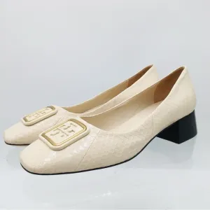 Tory Burch Georgia New Cream Leather Pumps Women’s Size 9 Medium