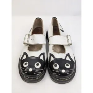 Treadair Women’s Cat Shoes Size 8 England Black And White Mary Jane