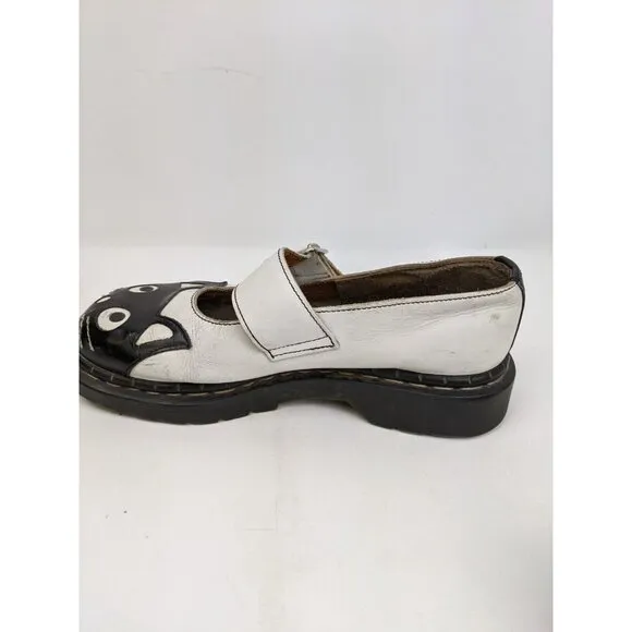 Treadair Women’s Cat Shoes Size 8 England Black And White Mary Jane