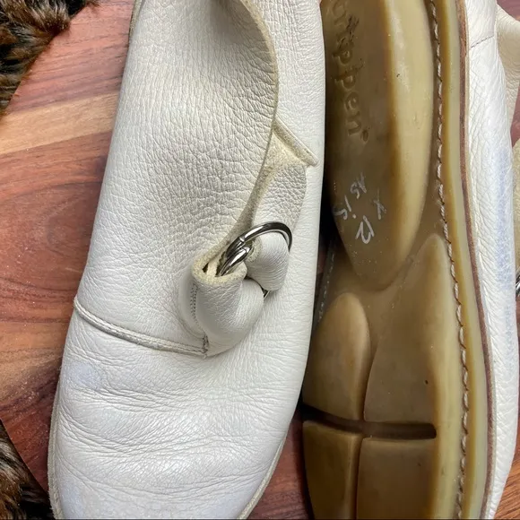 Trippen White leather Side Strap Ankle Maccasan
