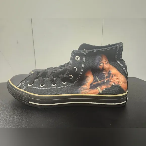 TRPL HIP HOP Tupac Shakur Print Men’s Size 12 Shoes W 13.5