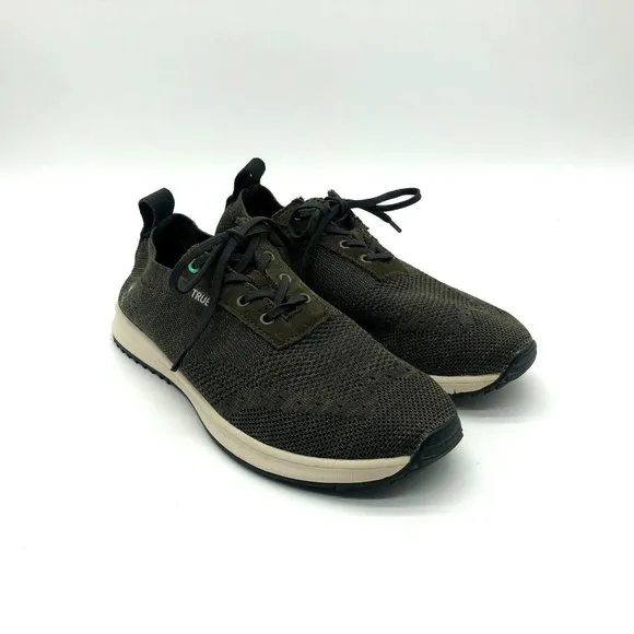 TRUE Linkswear Shoes Men's 10 True Knit Golf Spikeless Shoes Olive Green