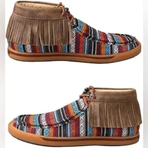 Twisted X women’s chukka fringe moccasin shoes size 8.5